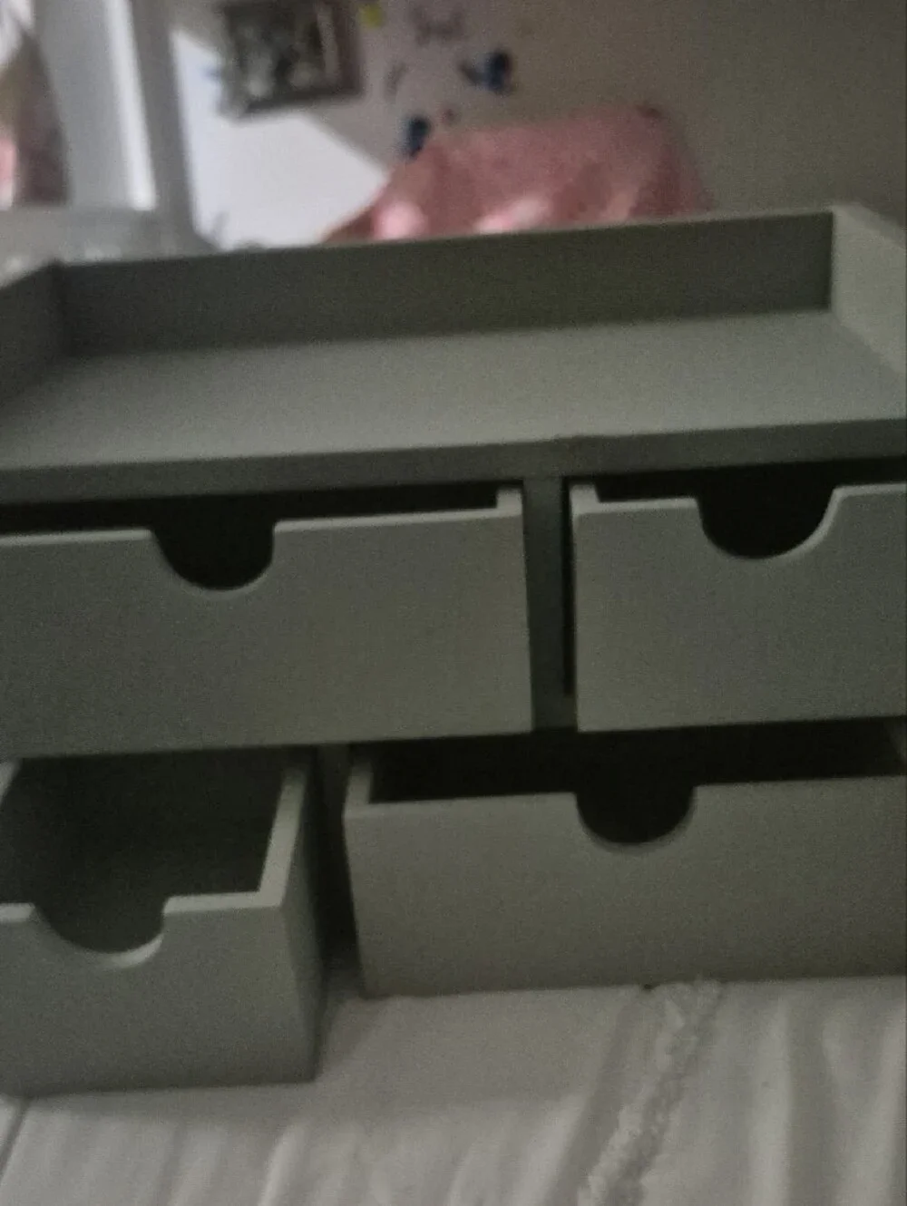 Gray 4-Drawer Desktop Storage Organizer - Home Storage & Organization